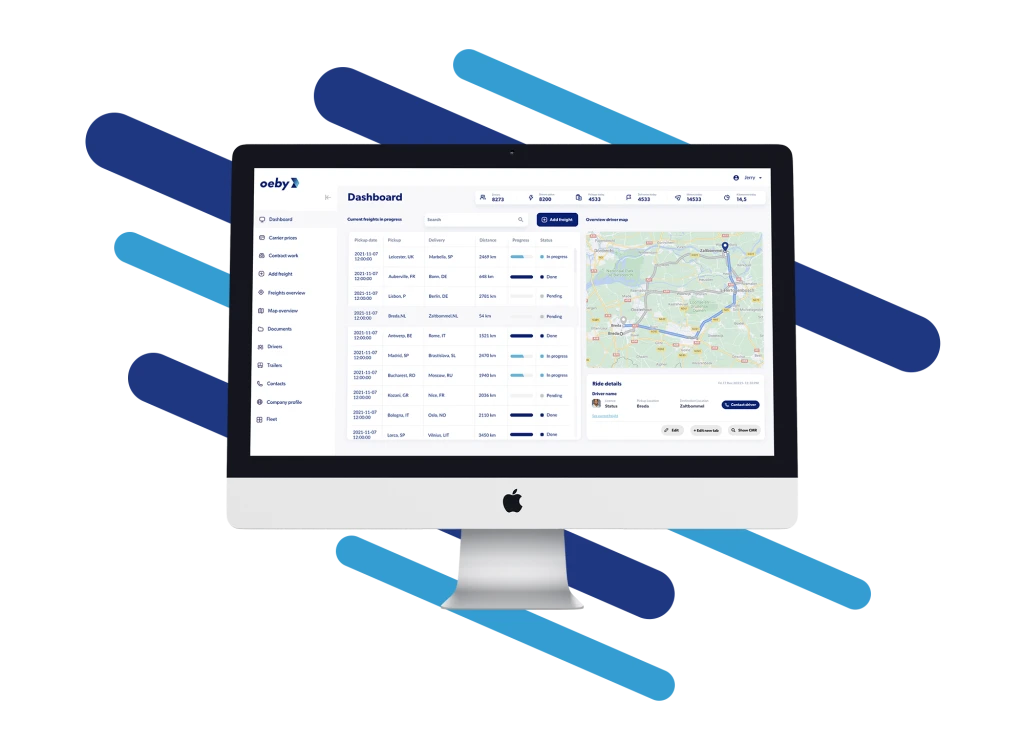 The Oeby dashboard